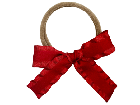 Red Ruffle Edge :: Ribbon Mini Explorer Bow Online Hot Sale