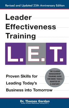 Leader Effectiveness Training L.e.t. For Discount