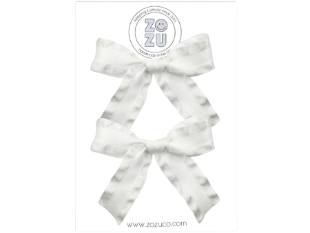 White Ruffle Edge Ribbon :: Mini Explorer Pigtail Set Online Hot Sale