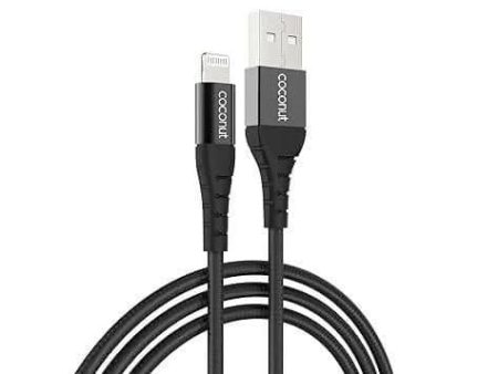 Coconut MC01 Mfi Certified USB A to Lightning Cable (Black) Supply