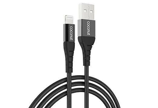 Coconut MC01 Mfi Certified USB A to Lightning Cable (Black) Supply